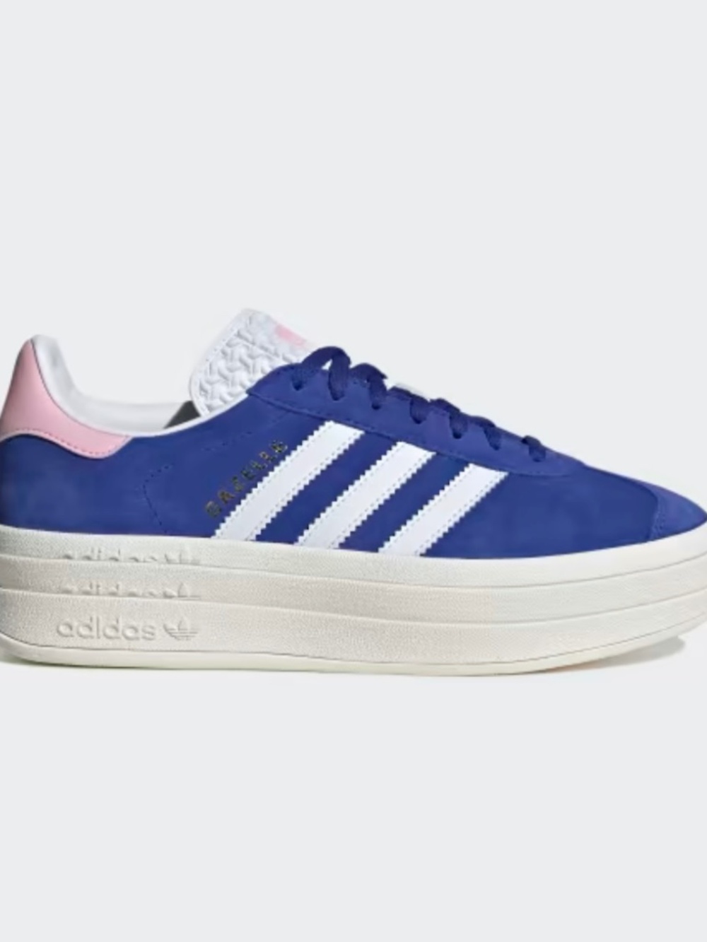 ADIDAS 7.5 US/ GAZELLE BOLD TRUE PINK SEMI LUCID BLUE
